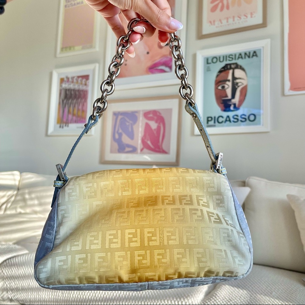 Vintage Fendi Zucchino Ombré Mamma Baguette - Picture 5 of 9